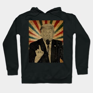 Wanted President Donald Trump // Photo Vintage Retro Look Fan Design Hoodie